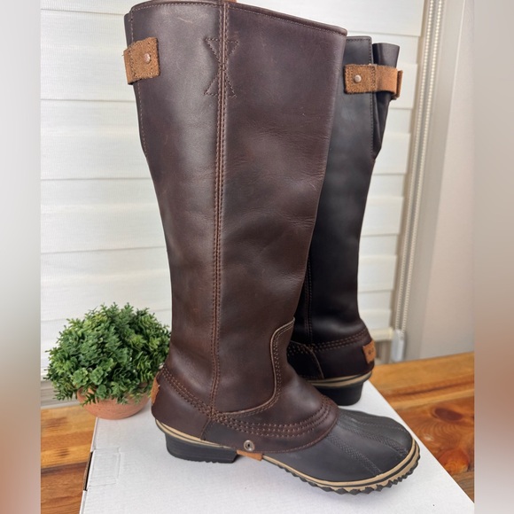 SOREL SLIMPACK TALL Equestrian Riding BOOTS Waterproof CHESTNUT 8 - Picture 9 of 11
